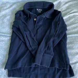 Children’s place navy long sleeve polo size small 5-6